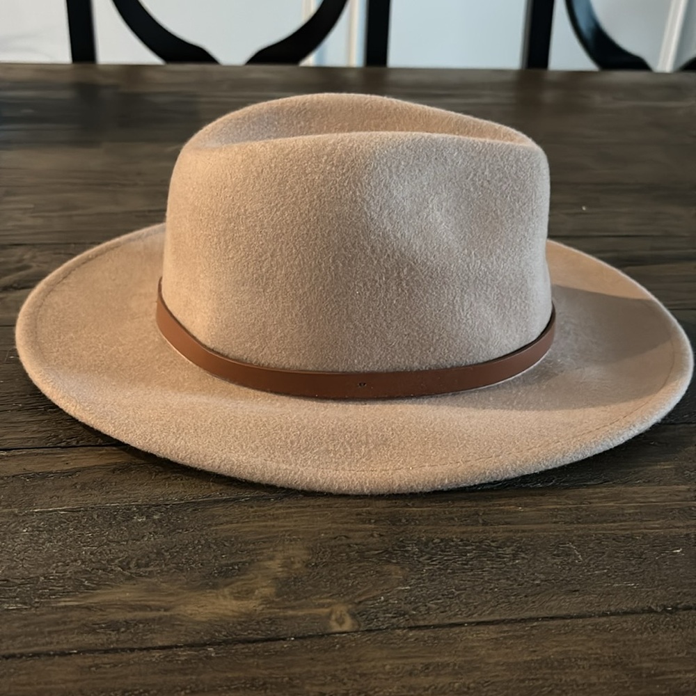 Free People 100% Wool Hat OS Beige - Picture 3 of 9